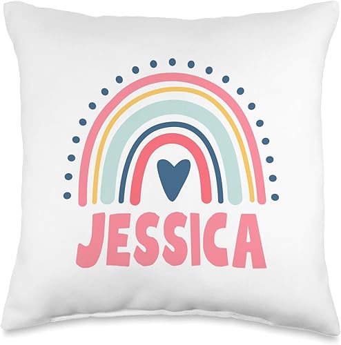 Miniatura 1 de Jessica Name Custom Woman Myth Legend Pink Birthday Party Throw Pillow, 16x16, Multicolor