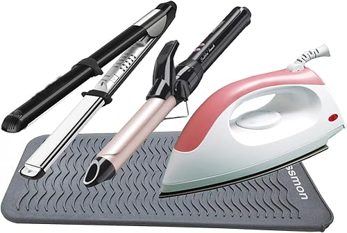 Miniatura 6 de Bolsa de silicona resistente al calor, cubierta para rizadores, alisadores de pelo, planchas y otras herramientas de cabello caliente, altura 11.5