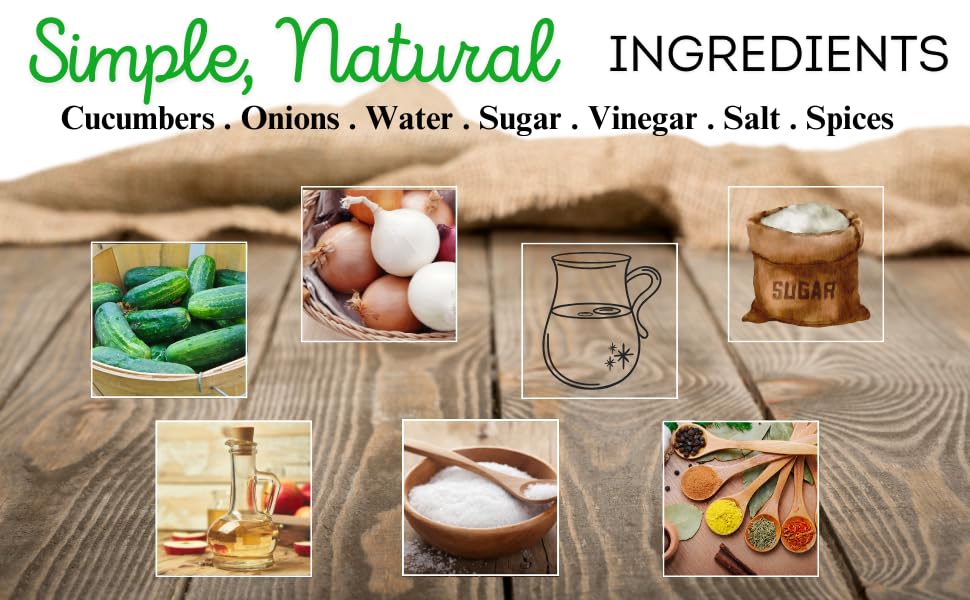 Miniatura 5 de Amish Valley Products Encurtidos de pan y mantequilla, cuartos de vidrio totalmente naturales (un frasco de un cuarto de galón - 32 onzas)