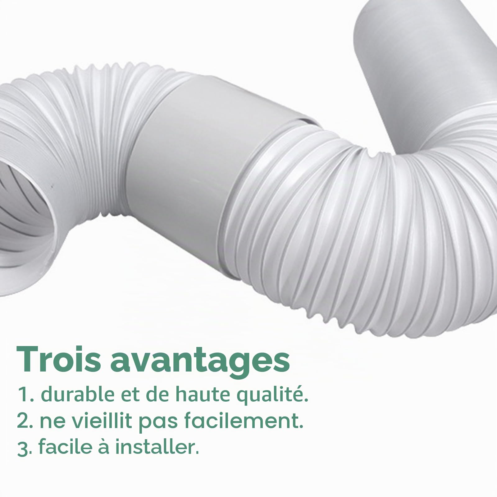 Adaptateur de Tuyau D'évacuation 150 mm, Raccord de Tuyau D'évacuation 150 Climatisation Adaptateur de Tuyau 150 Raccord de Tuyau de Ventilation 150 Adaptateur de Tuyau de Ventilation (ABS)