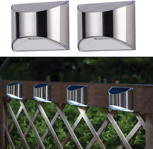 Miniatura 2 de Uonlytech Lámpara LED de pared solar al aire libre para jardín patio y camino, funciona con energía solar completa, fácil instalación para seguridad