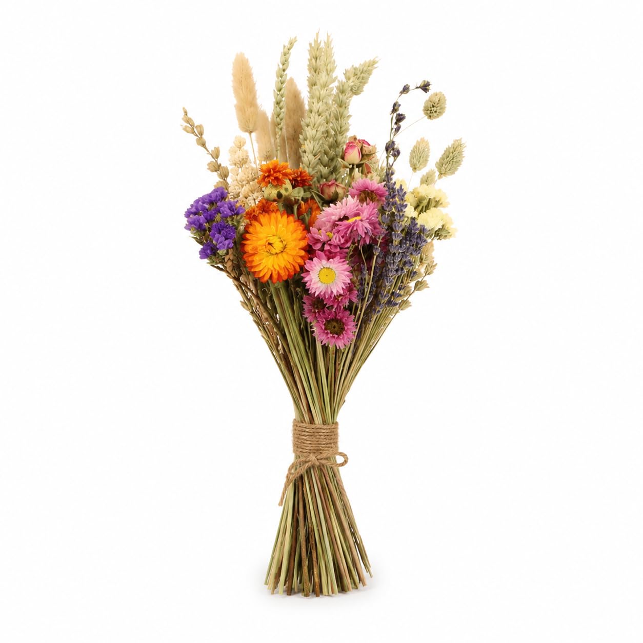 Exotenherz Bouquet de fleurs séchées - Fleurs de champ naturelles - 20 cm