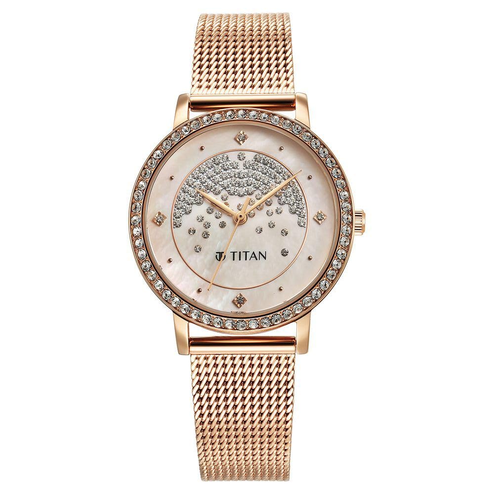 Titan Purple Style Up Quartz Analog Pink Dial Stainless Steel Strap Watch for Women-NS95236WM03 (B0CSZ6HZ3X) Amazon Price History, Amazon Price Tracker