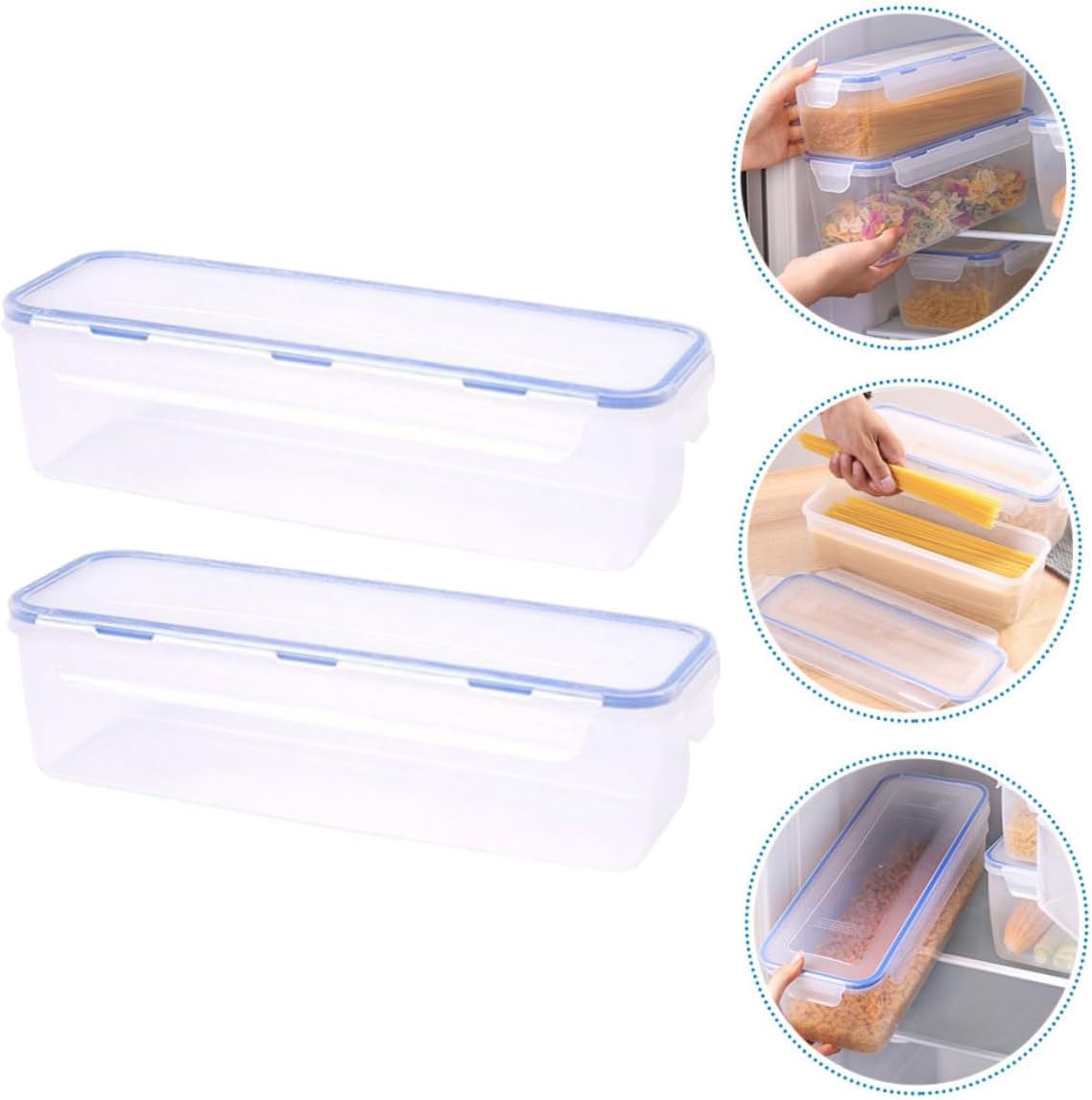 Noodle Containers for Pantry Pasta Hanger Air Tight Storage Boxes Food Storage Case for Refrigerator