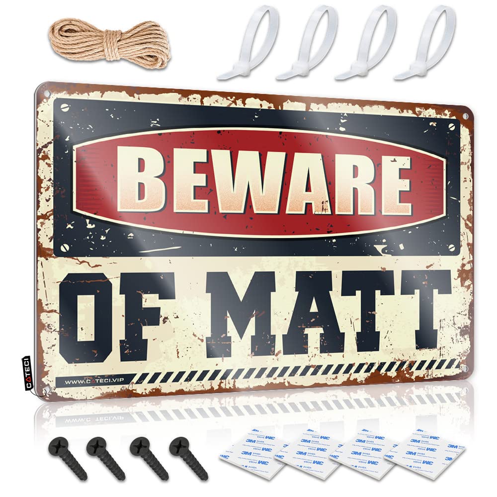 STWNVOITV Office Tin Sign Beware Of Matt Tin Sign Beer Decor Beer Signs For Bar(30X40CM)