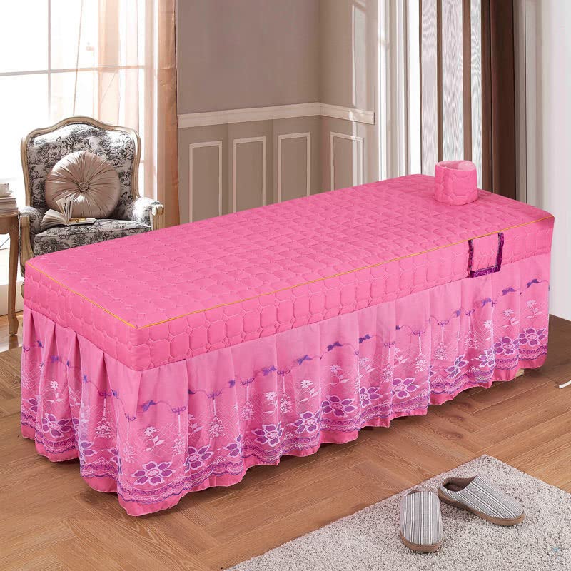 4-piece Massage Table Pads Washable Massage Table Sheet Fully Wrap Around Sides Spa Massage Treatment Table Bed Cover Soft Beauty Body Spa Massage Bed Cover For Beauty Salon Spa-I 28x75inch(70x190cm)