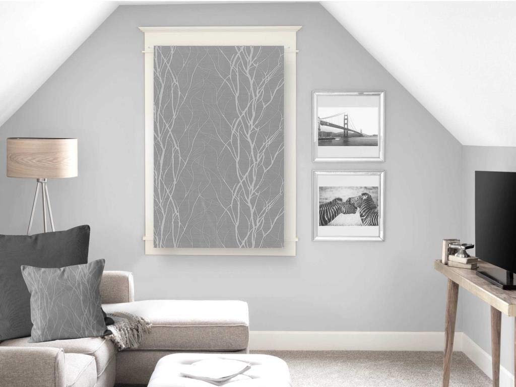 Soleil d'ocre "Liane Net Curtain Polyester Grey 60 x 90 cm, W 23.6" x L 35.4" (1 Panels)