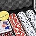 Smartxchoices 300 Poker Chip Set 11.5 Gram Dice Style Clay Casino Poker Chips Aluminum Case w/Cards Dices Blind Button for Texas Holdem Blackjack Gambling