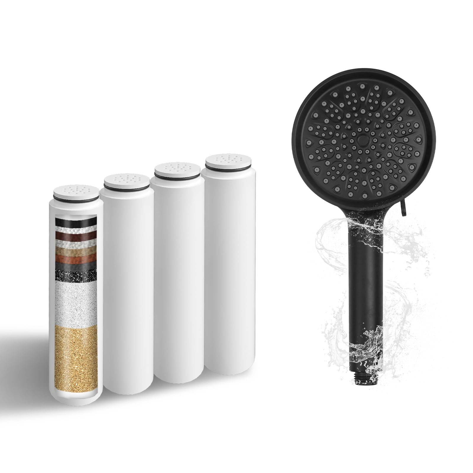 Ersatzfilter für Cobbe Duschköpfe – Entfernt Chlor & Verunreinigungen für gesündere Haut und Haare – 4er-Pack – Hohe Fil