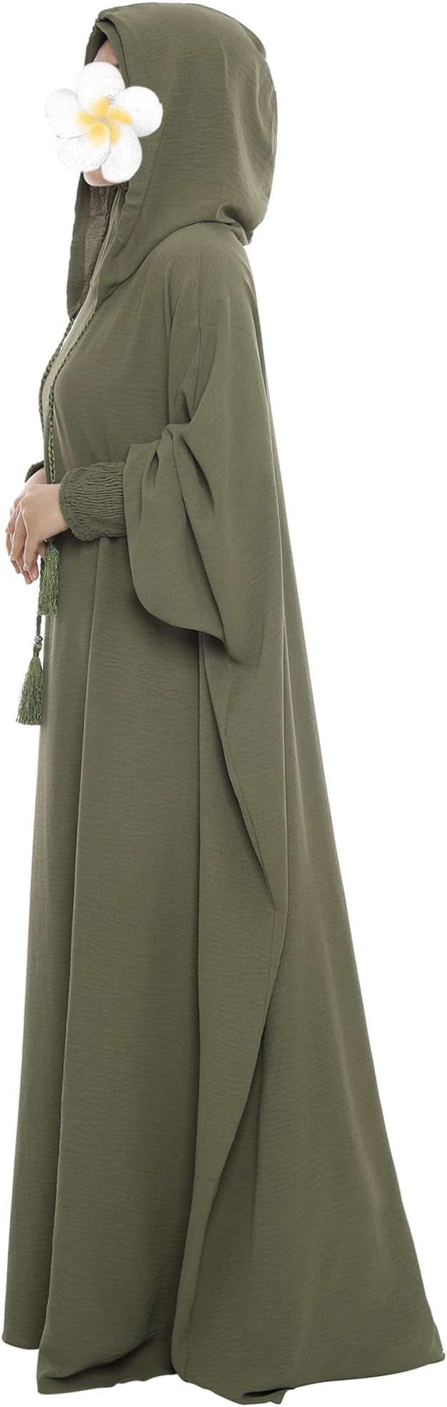 khalat Muslim Prayer Dress, Abaya, Solid One-Piece Hooded Abaya Dress for Women, Long Maxi Dress, Islamic Dubai Jilbab
