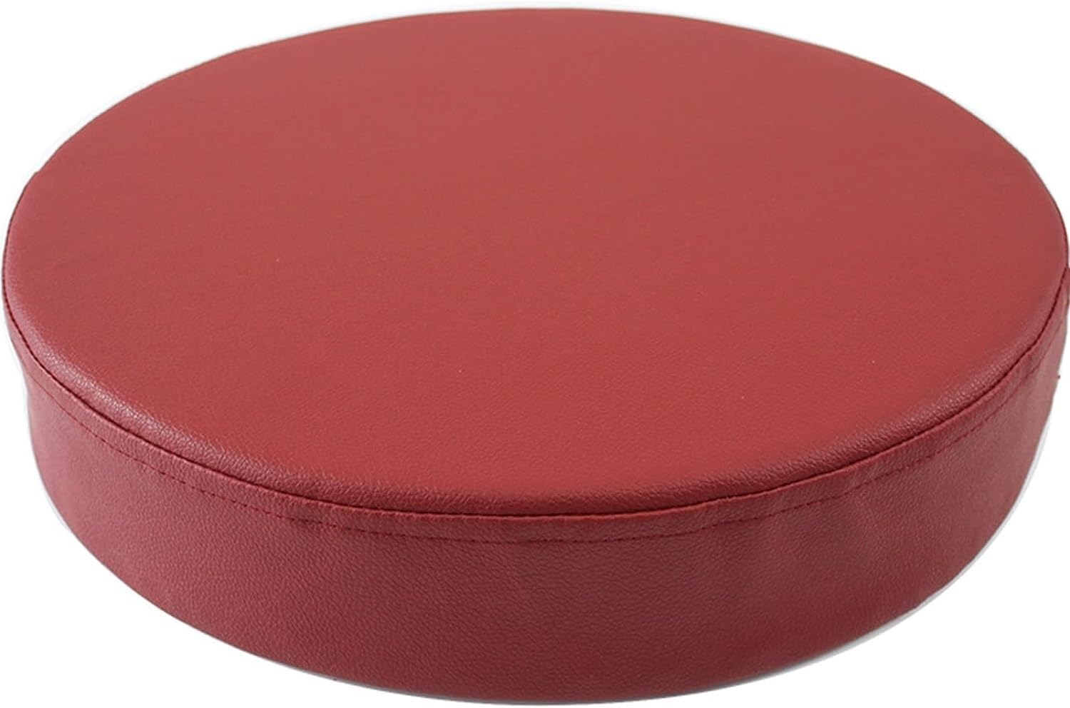 BLLMTEAR Round Seat Cushions for Stools 14/16/18/20" - Artificial Leather Chair Cushion - Memory Foam Chair Pads ﻿for Outdoor Furniture for Office Kitchen Dining(Jujube red,17.7x2in/45x5cm)