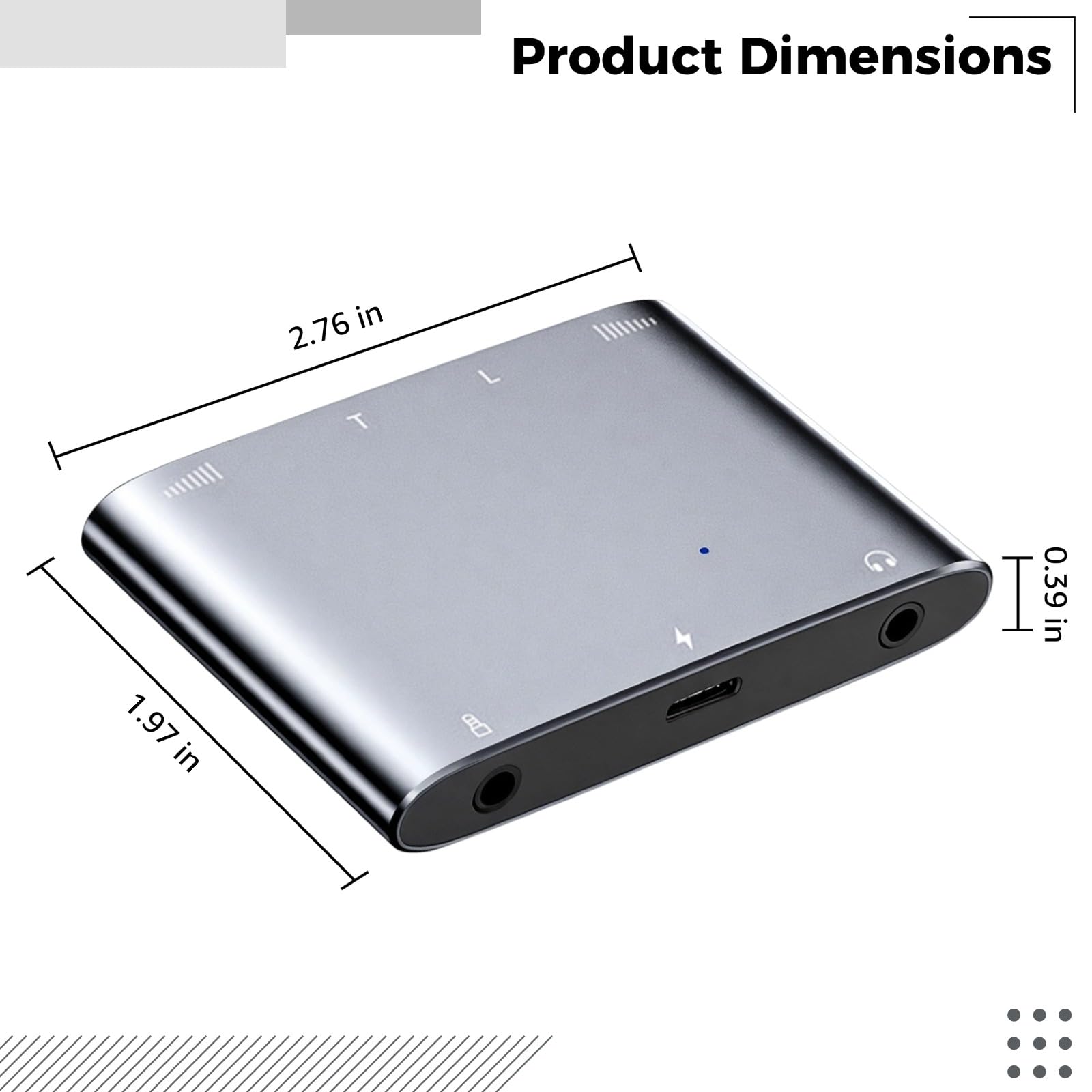 Adattatore di interfaccia audio per live streaming, convertitore doppio di schede audio stereo, audio ad alta risoluzione 32 bit/384 kHz, custodia in lega di alluminio, compatibile con registrazione