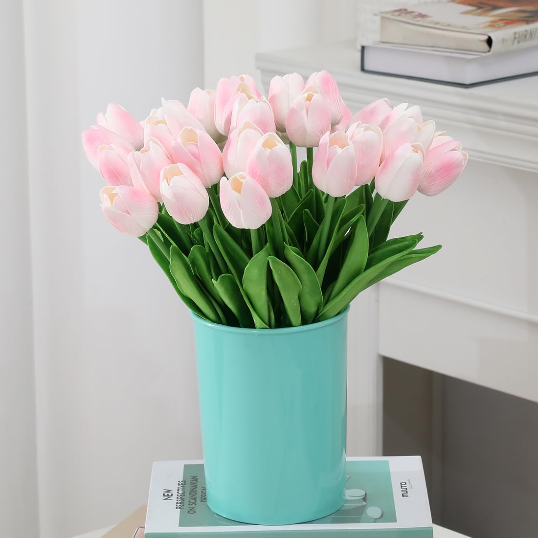 ピンクチューリップ 造花 グリーン器 Amazon｜SOJIRUSPA ピンクチューリップ 造花 20個 フェイク