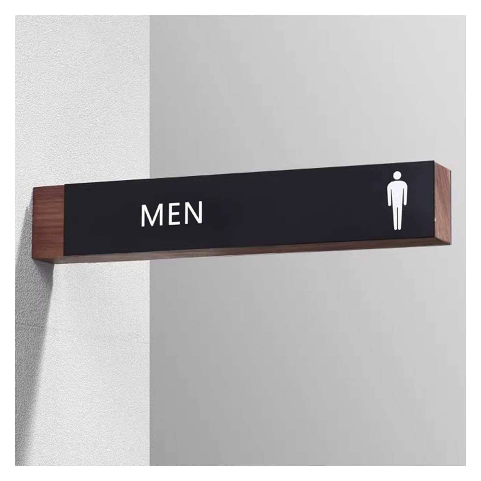 Carteles para aseos, Divertido letrero decorativo de aluminio for baño for hombres y mujeres, color negro