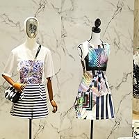 Vista 2 de Forma de vestido de maniquí, modelo de vestido femenino, cuerpo de maniquí con pantalla de torso, 60-67 pulgadas, soporte de trípode ajustable