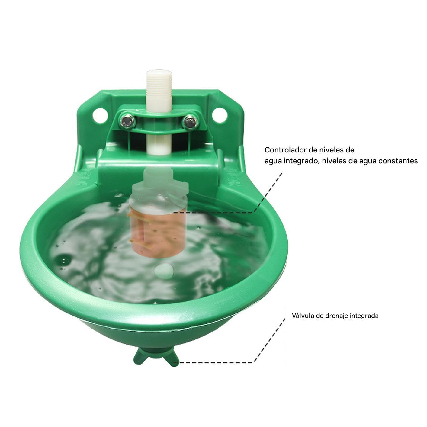 Bebedero para Cabras,Bebedero Automático para Equinos - Dispensador De Agua para Ovejas Tanque De 500ml Fuente para Granja Perros Gallinas Ganado Corral