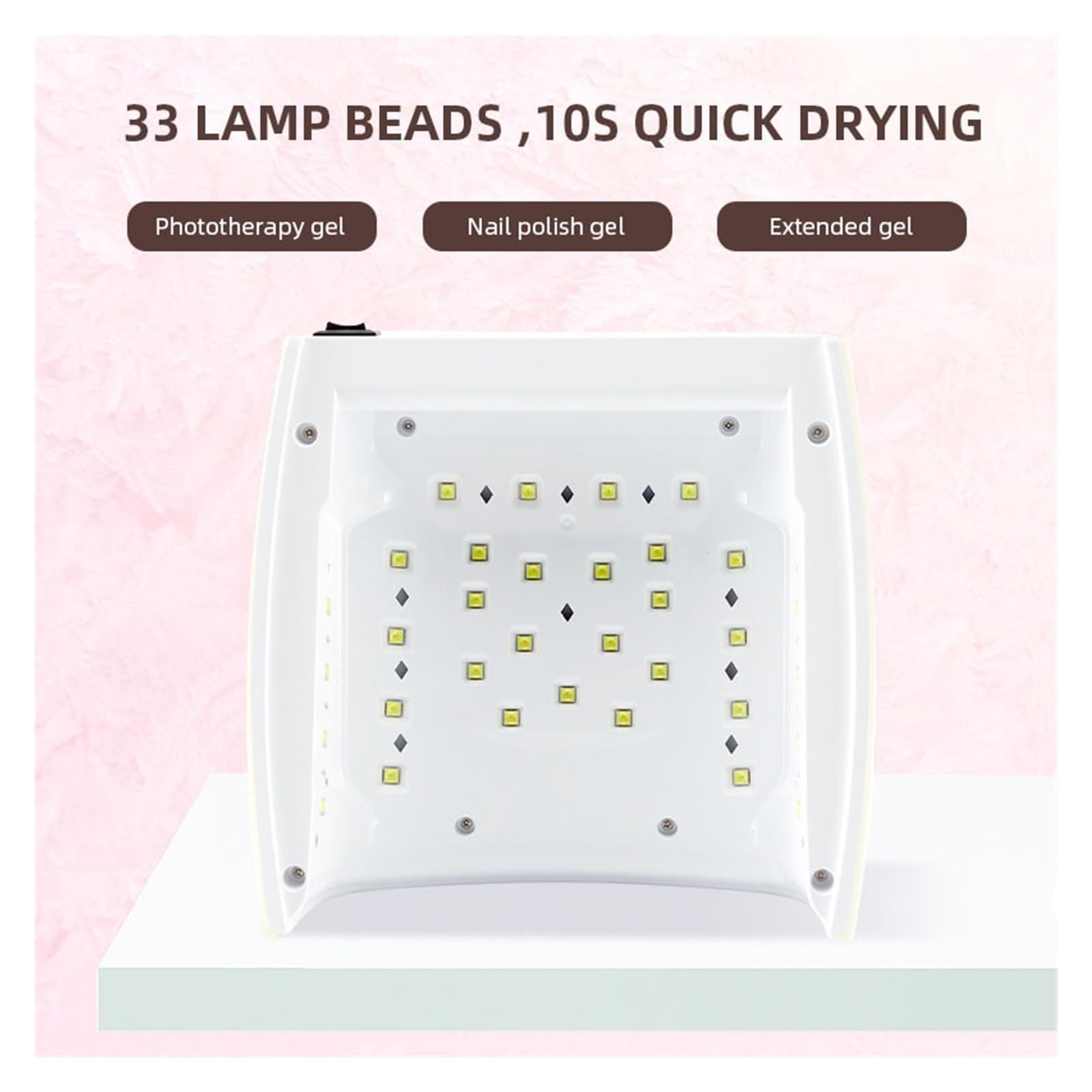 lampada per unghie, Lampada per asciugatura smalto gel 72W con batteria integrata e display LCD intelligente
