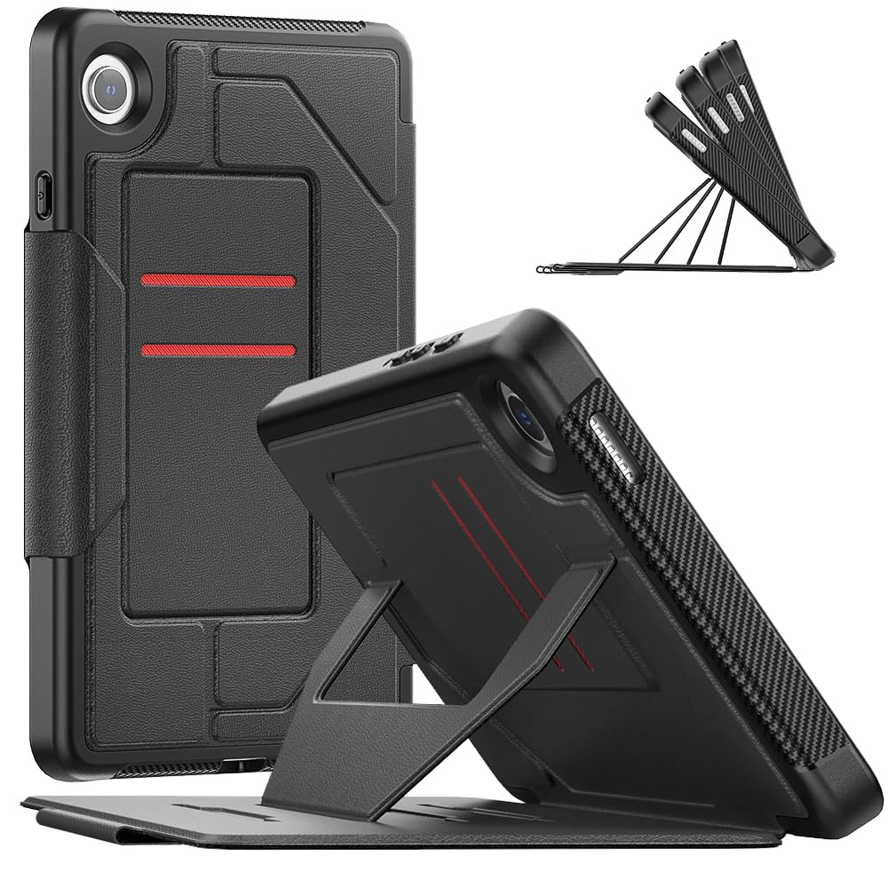 Gylintfor Samsung Galaxy Tab A9 Case 8.7 Inch 2023, Premium PU Leather Business Stand Folio Cover Case Multi-Viewing Angles for Samsung A9 SM-X110 SM-X115 SM-X117 Black