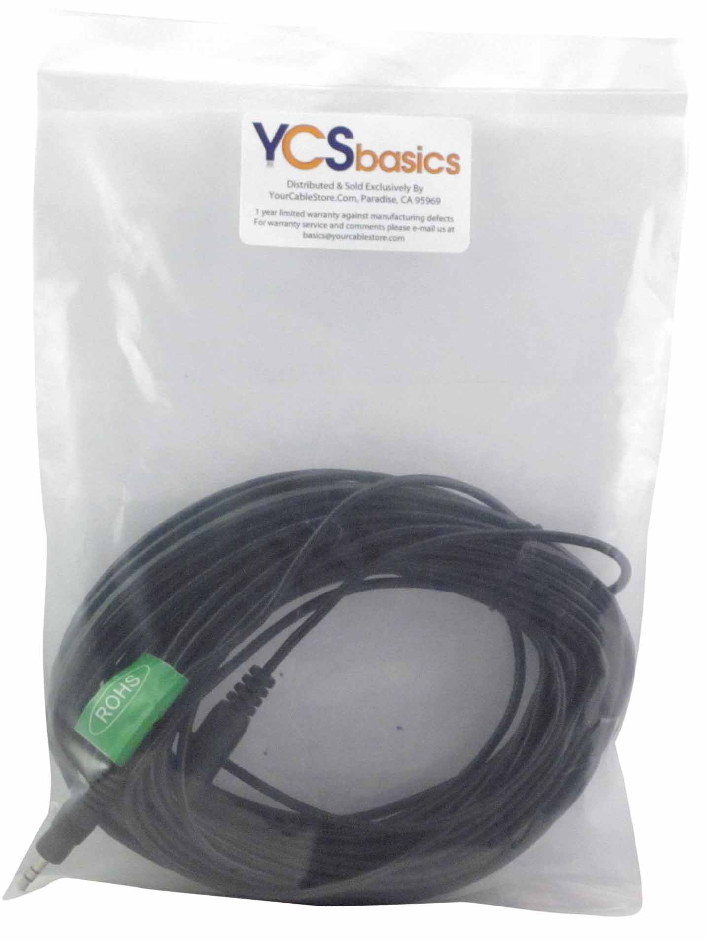 Ycs Basics stéréo 3,5 mm Casque/AUX Câble d'extension mâle/Femelle 050 Ft