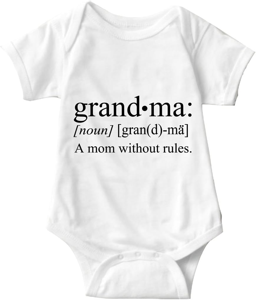 Sarcastic ME Grandma A Mom Without Rules Unisex Infant Onesie Funny Hilarious Baby Gift