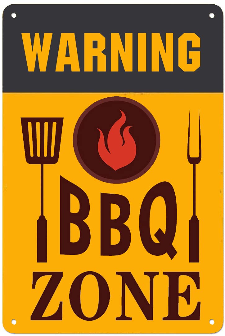 Blechschild 'No BBQ Allowed' – Warnschild Aus Metall, 30 X 40 Cm, Für Innen & Außen