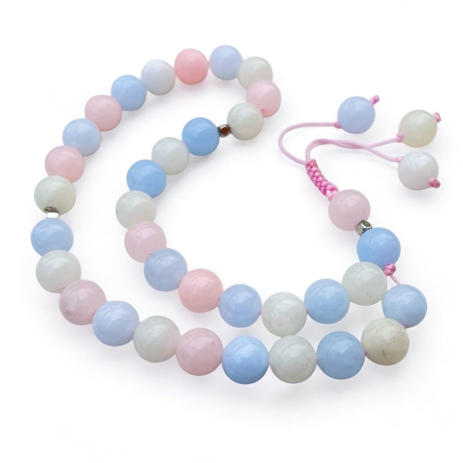 Handmade Misbaha Tasbih – 33 Natural Stone Islamic Prayer Beads for Dhikr & Tasbeeh – Ideal Ramadan & Eid Gift for Men & Women (Colorful Jade)