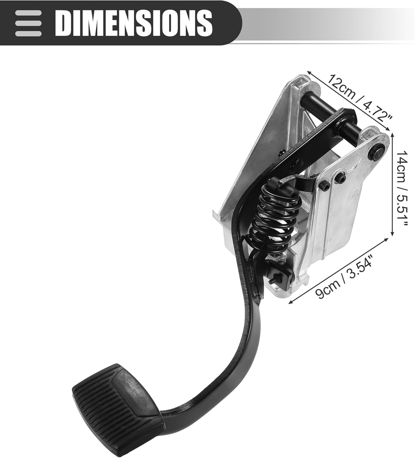 Motoforti Diesel Clutch Pedal Assembly, for Ford F250 F350 F450 F550 Super Duty 7.3L 1999 2000 2001 2002 2003, YC3Z-7B633-BA, Clutch Foot Pedals with Bracket, Metal Silver Tone