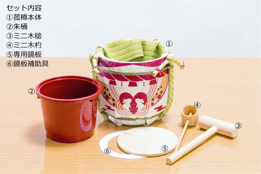 ミニ鏡開き5個セット Amazon.co.jp: 岸本吉二商店 ミニ鏡開きセット 菰樽 マグネット