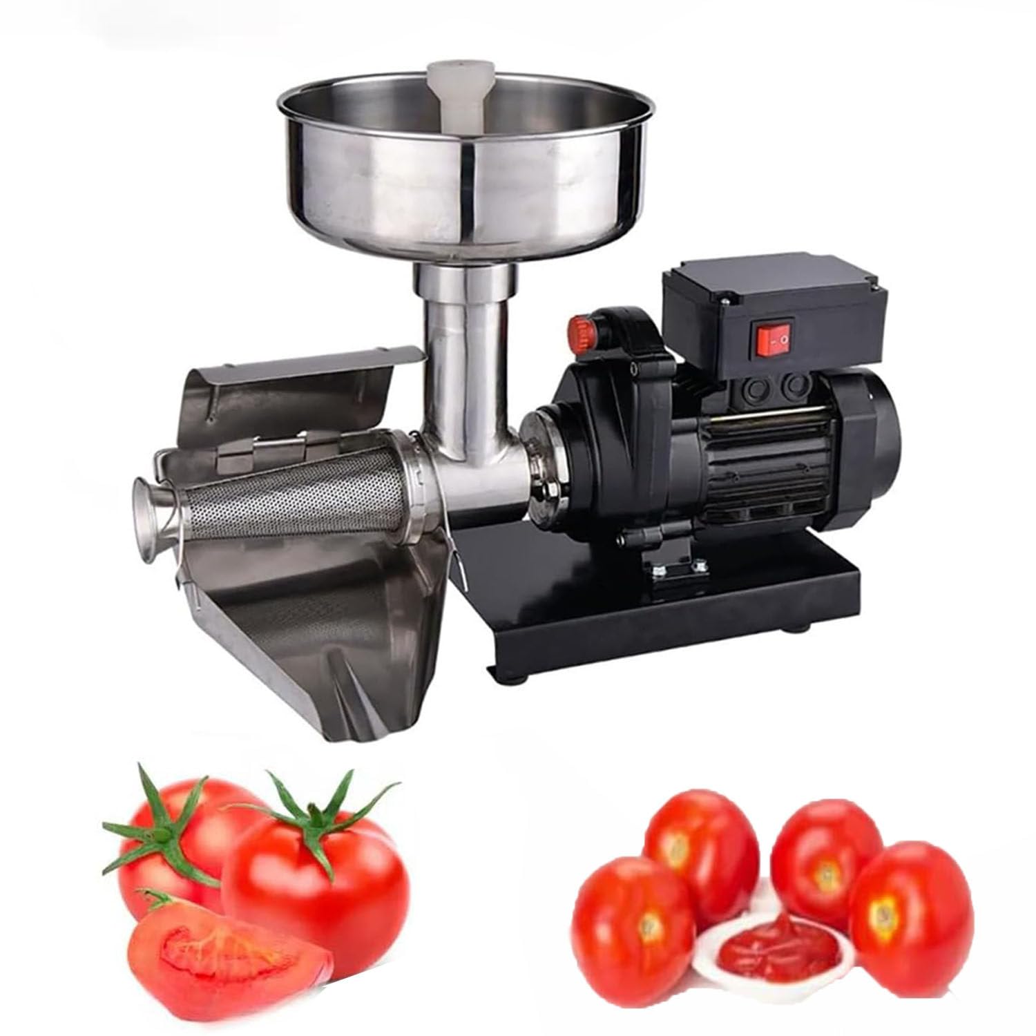 450W elektrisches Tomatensieb Kommerzielle Tomatenmühle Edelstahl Lebensmittelpresse Tomatensauce Maschine Lebensmittelextruder Tomatensauce Tomate
