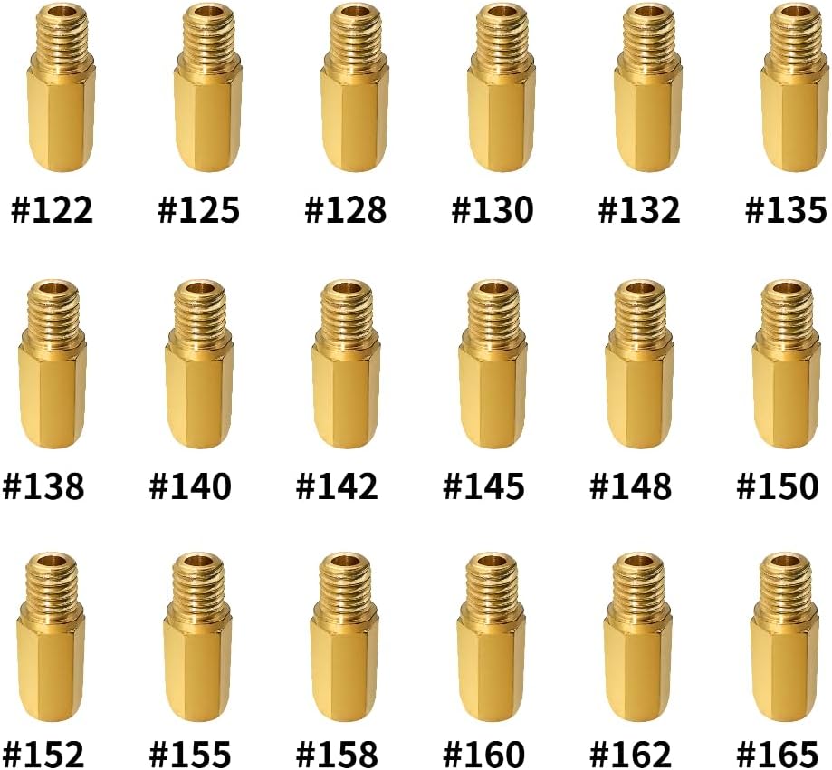 Strongthium Carburetor Main Jet Kit for Nibbi Keihin FCR FCR-MX PE PJ PWK PWM 99101-357 122# ~ 165#