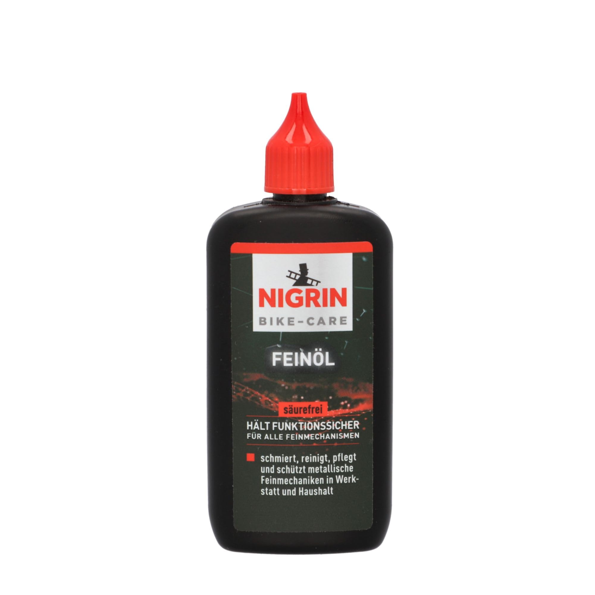 Huile Fine NIGRIN BIKE-CARE 100ml - Pour Mécaniques Précision Vélos, Serrures, Charnières - Sans Résine Ni Acide