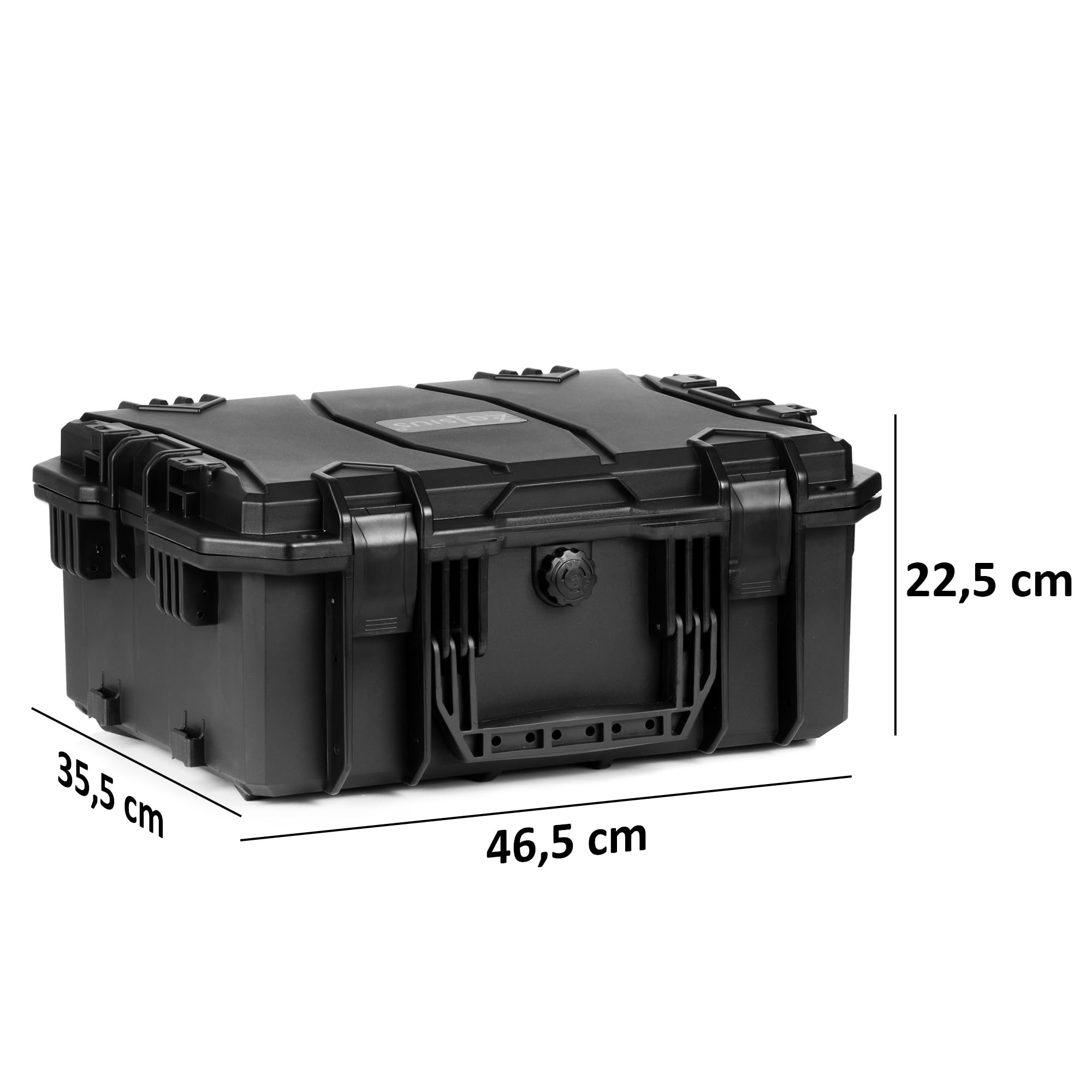 Zelsius Transportkoffer mit Schaumstoffpolsterung | 18 Liter | Kamerakoffer, Outdoorbox, Kunststoffkoffer | Hartschalen Werkzeugkiste, Werkzeug-Trolley, Aktenkoffer | Fotokoffer, Werkzeugbox