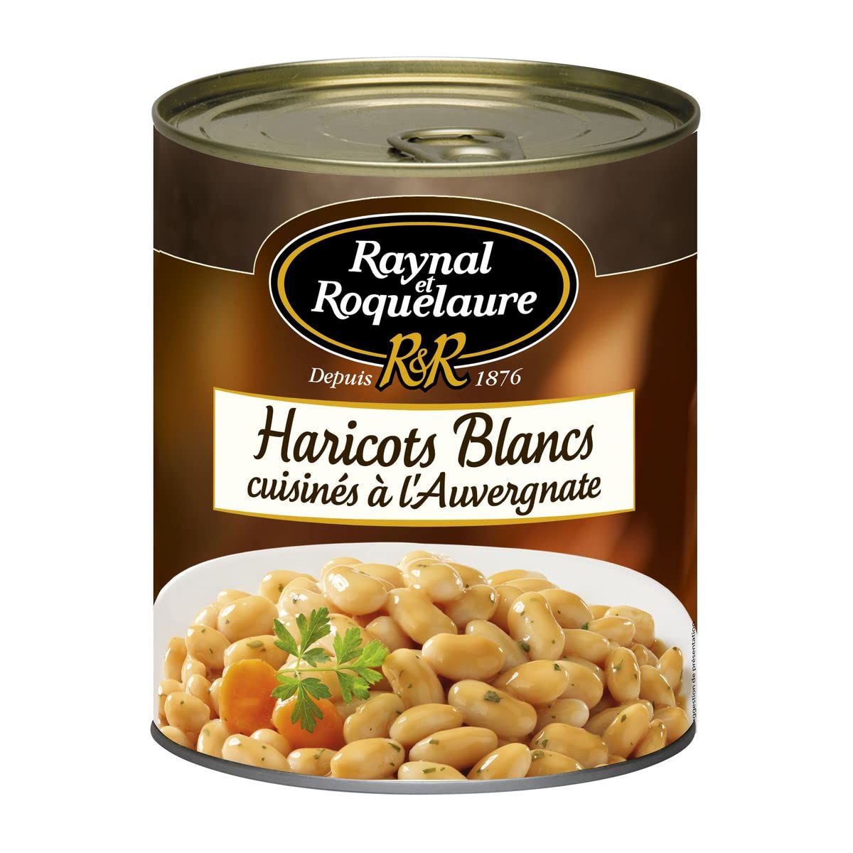 Lot de 3 unités *** RAYNAL ET ROQUELAURE Haricots blancs cuisinés à l'Auvergnate 820g