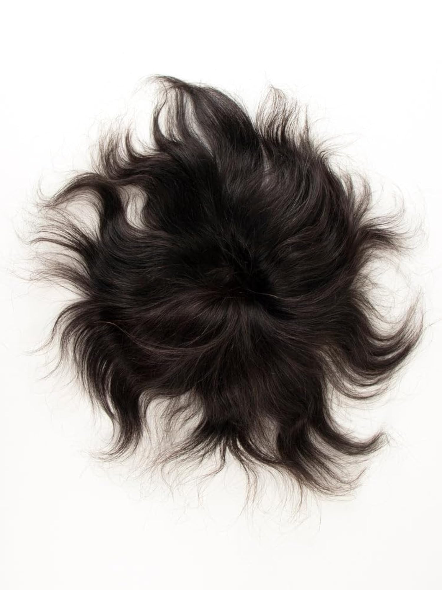 Men's Human Hair PU Thin Skin Replacement System, Jet Black