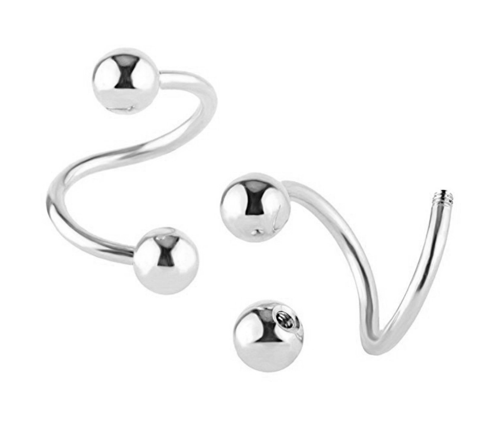 Gadgetsden 14 Gauge 1 mm Silver 316 L Surgical Stainless Steel Circular Twisted Ear Barbell Lip Helix Tragus Piercing Stud for Men and Women 2 Pieces (B079CML26F) Amazon Price History, Amazon Price Tracker