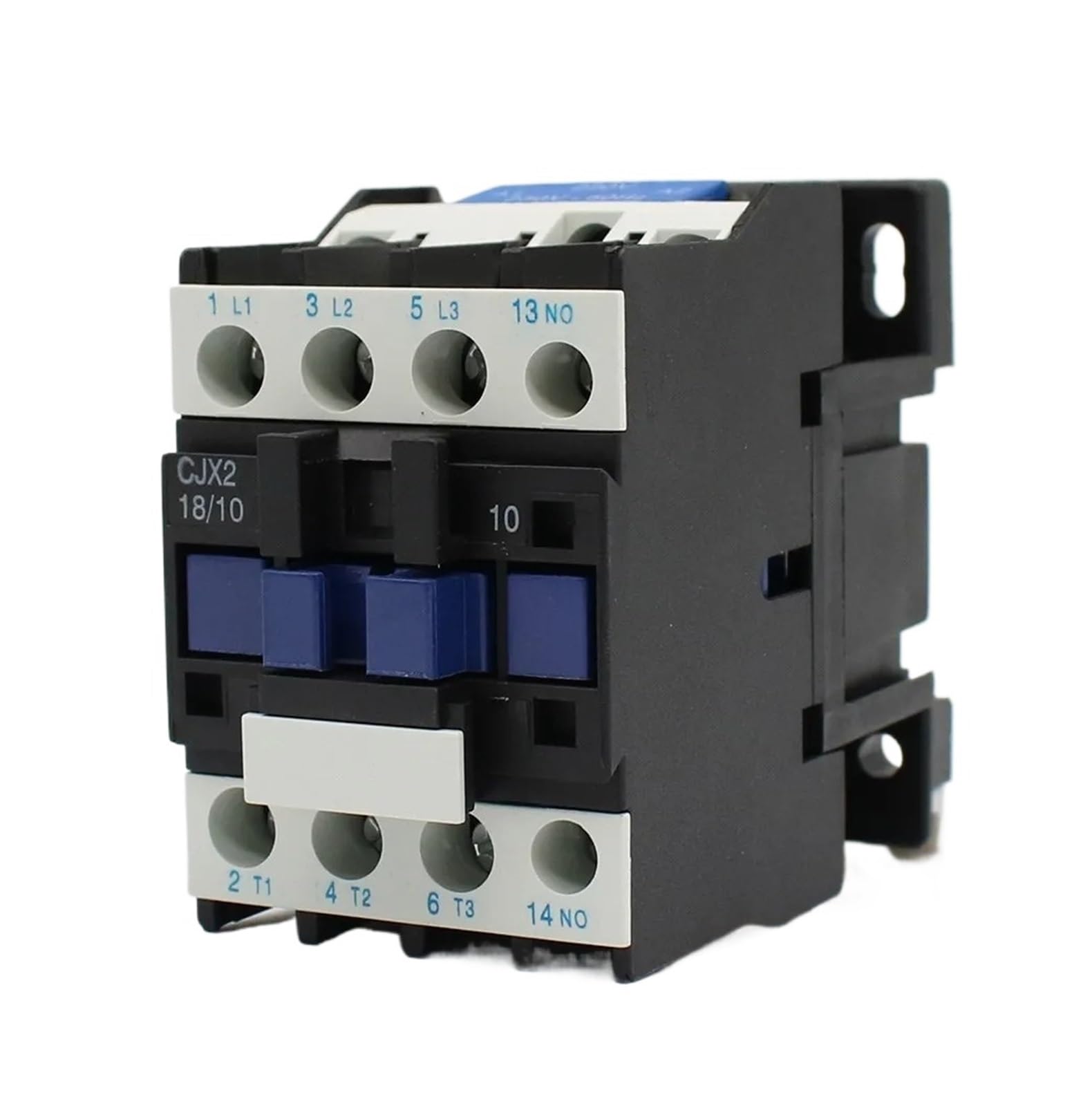 CJX2-1810 LC1 AC Contactor 18A 3 Phase 3-Pole NO Coil Voltage 380V 220V 110V 36V 24V 50/60Hz Din Rail Mounted 3P+1NO Normal Open(AC110V)