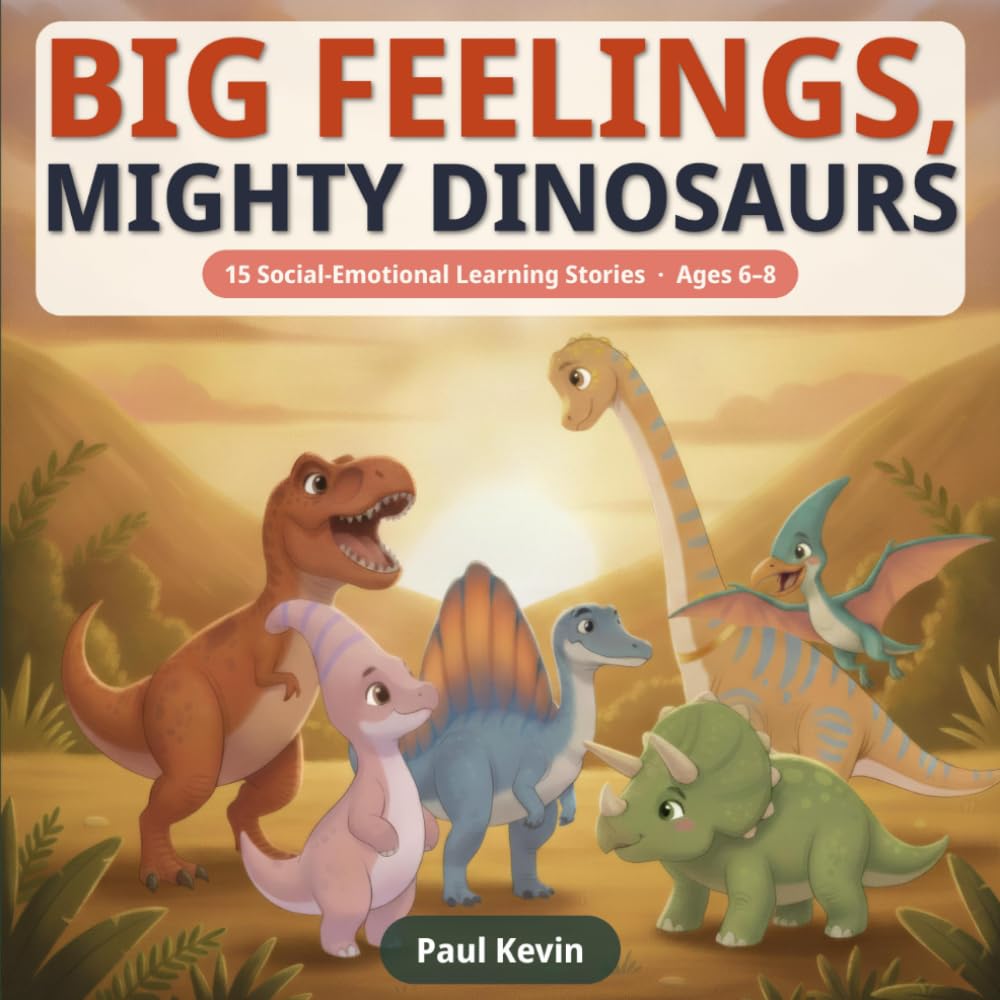 Big Feelings, Mighty Dinosaurs: Social-Emotional Learning Stories About Anger, Worry, Kindness & Courage for Kids Ages 6-8