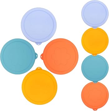 1 Cup 4 Pack + 2 Cup 4 Pack Silicone Replacement Lids Storage Cover for Pyrex 7202-PC and Anchor Hocking Glass Bowls Container not Included 8 Pack Microwave, Dishwasher and Freezer Safe