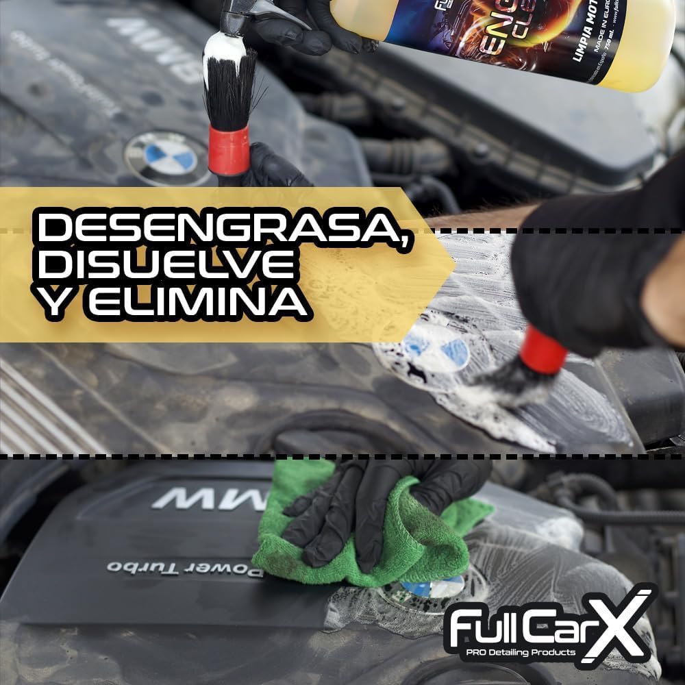 AutoFullCar – FullCarX Engine Cleaner 5 Litros Limpia Motores Coche Desengrasante Profesional Motor Suciedad Incrustada Seguro Detailing Renovador Limpieza Eficaz y Potente