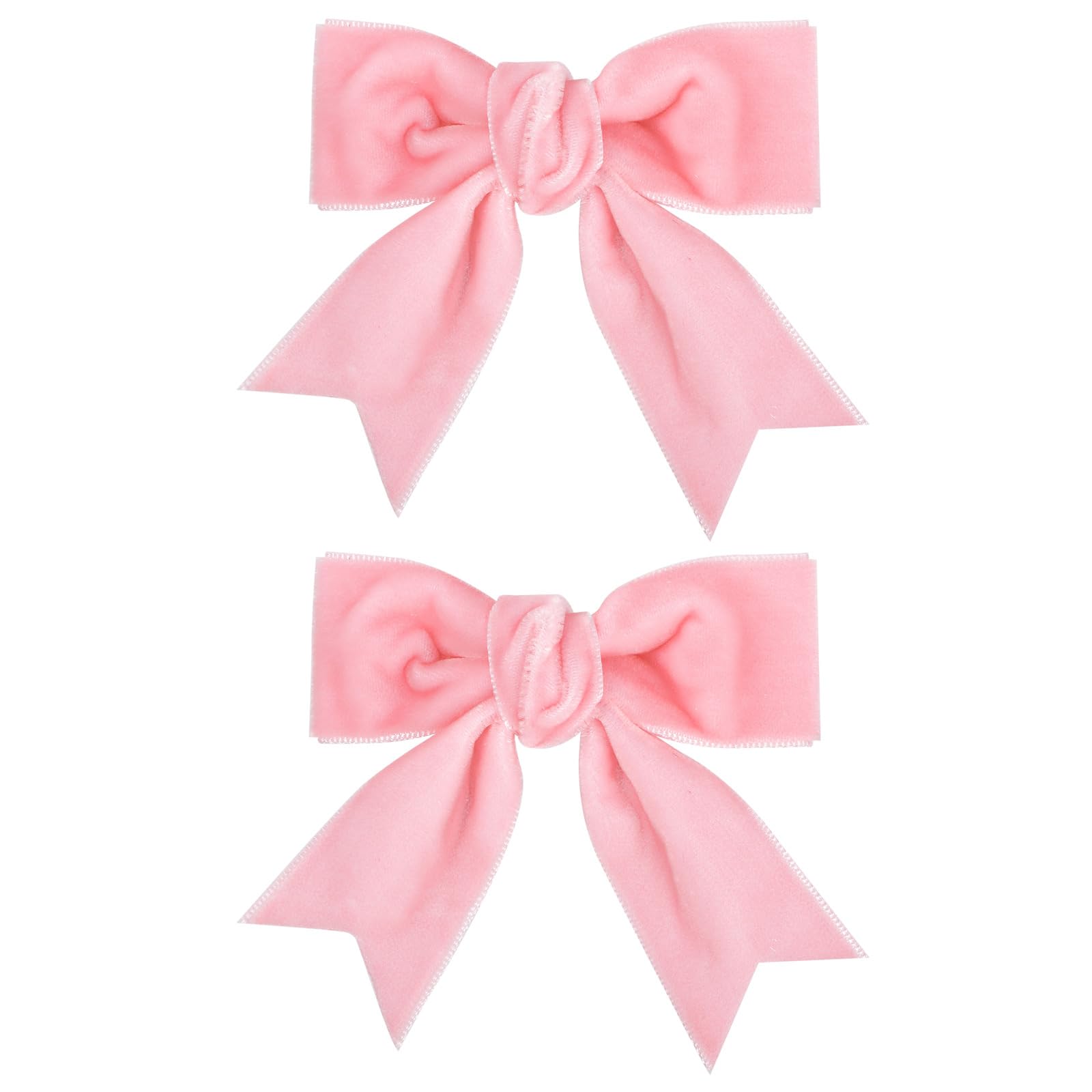 Amazon.com : Velvet Ribbon Bow Hair Clip Pink Valentines Christmas