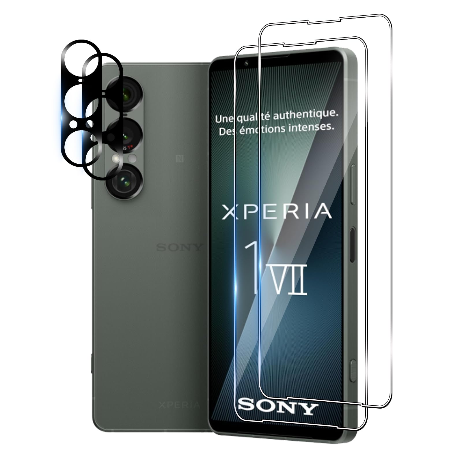 Spigen AlignMaster Protector Pantalla Para Sony Xperia 1 VII, Sony Xperia 1 VI, 2 Unidades, Alta Definición, Dureza 9H, Compatible Con Funda