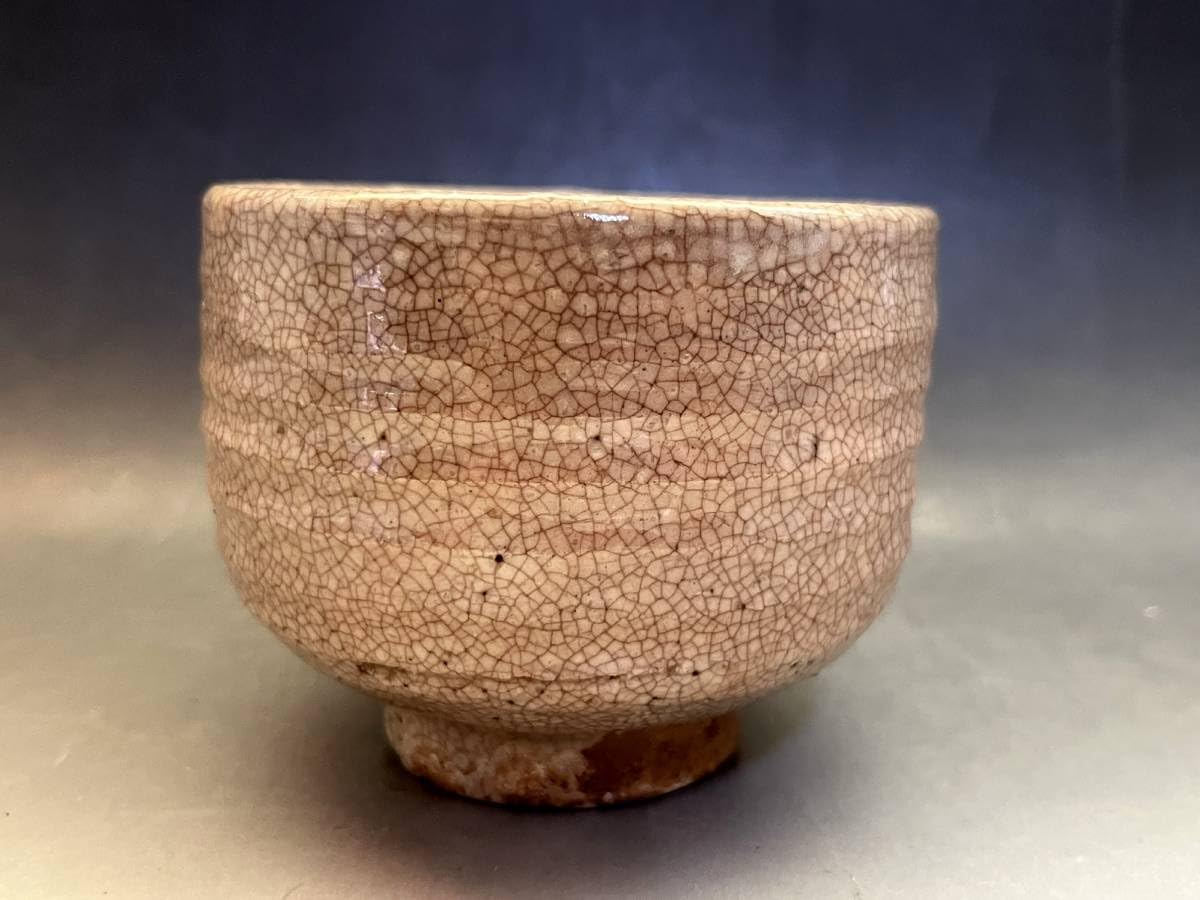 茶碗■古萩貫入碗 割り高台（江戸期）古いお茶道具 えくぼ 時代物 骨董品 希少■ Amazon.co.jp: 茶碗古萩貫入碗 割り高台（江戸期）古いお茶道具
