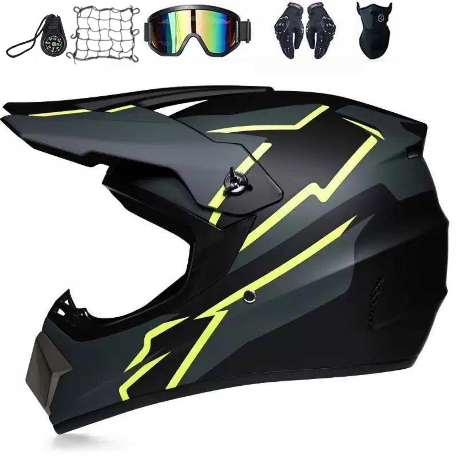 Casco Motocross Bambino - Casco da Cross per Bambini 3-10 Anni, Casco Integrale MTB con Mentoniera Removibile, Casco Moto Bambino Sicuro per Quad e Scooter (SpiderMan/Design Personalizzato)