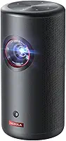 Nebula Anker Capsule 3 Laser 1080p, inteligente, Wi-Fi, mini projetor, preto, projetor portátil, projetor a laser, foco automático, imagem de 120 polegadas, bateria embutida, 2,5 horas de reprodução