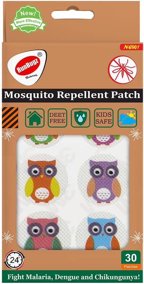 100% Natural Mosquito Repellent Patches For Babies, 30 Patches (Pack Of 1) | With 24 Hour Protection, With Citronella & Lavender Protects From Dengue, Malaria, Chikunguniya - 30 Owl Mosquito Patches