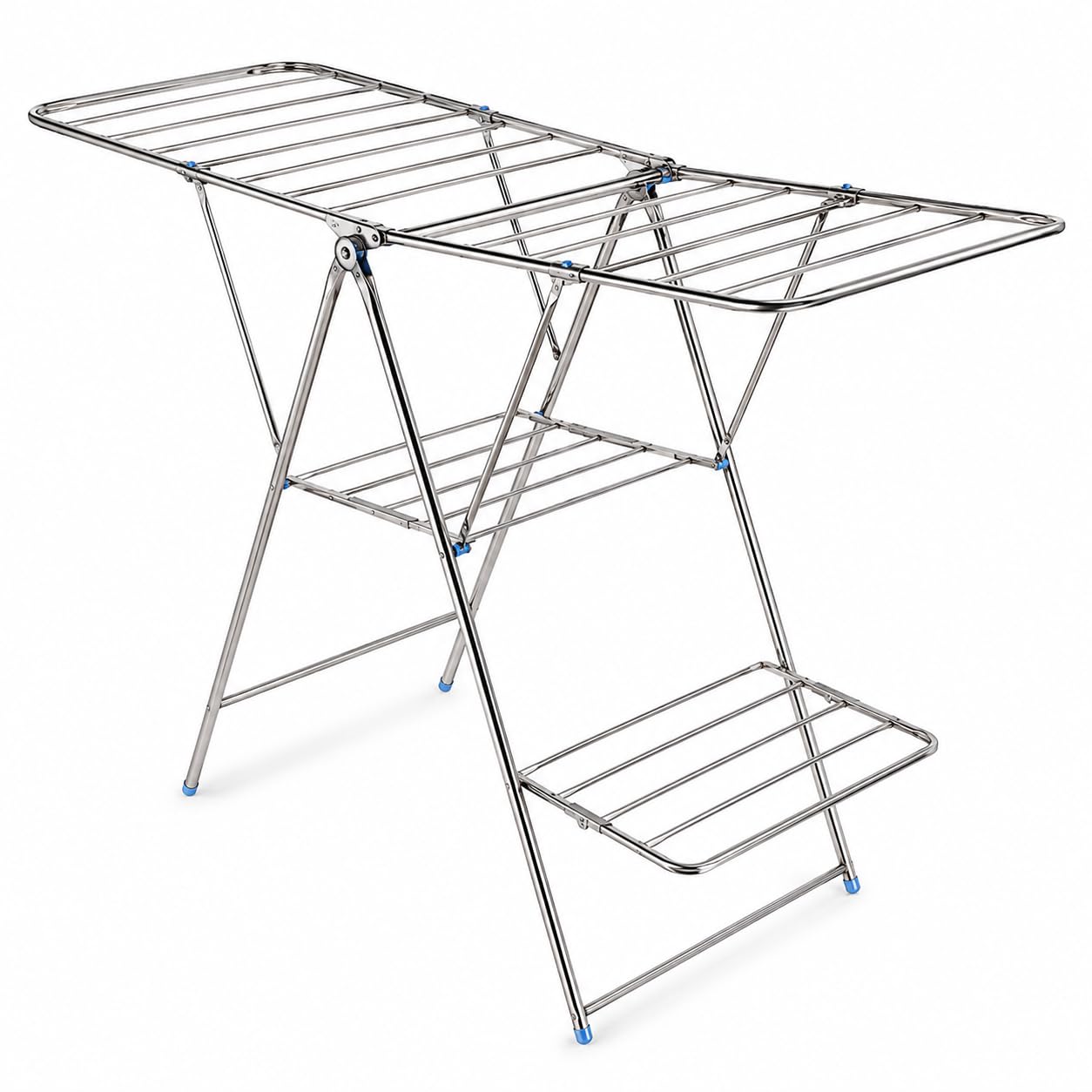 Drumstone { 2026 Brings 5 Years Warranty ) Clothes Drying Stand Stainless Steel Foldable Heavy Duty Laundry Rack for Indoor & Outdoor Use, Rust Resistant Strong Drying Stand with Big Wings, 43 Inch-image-33