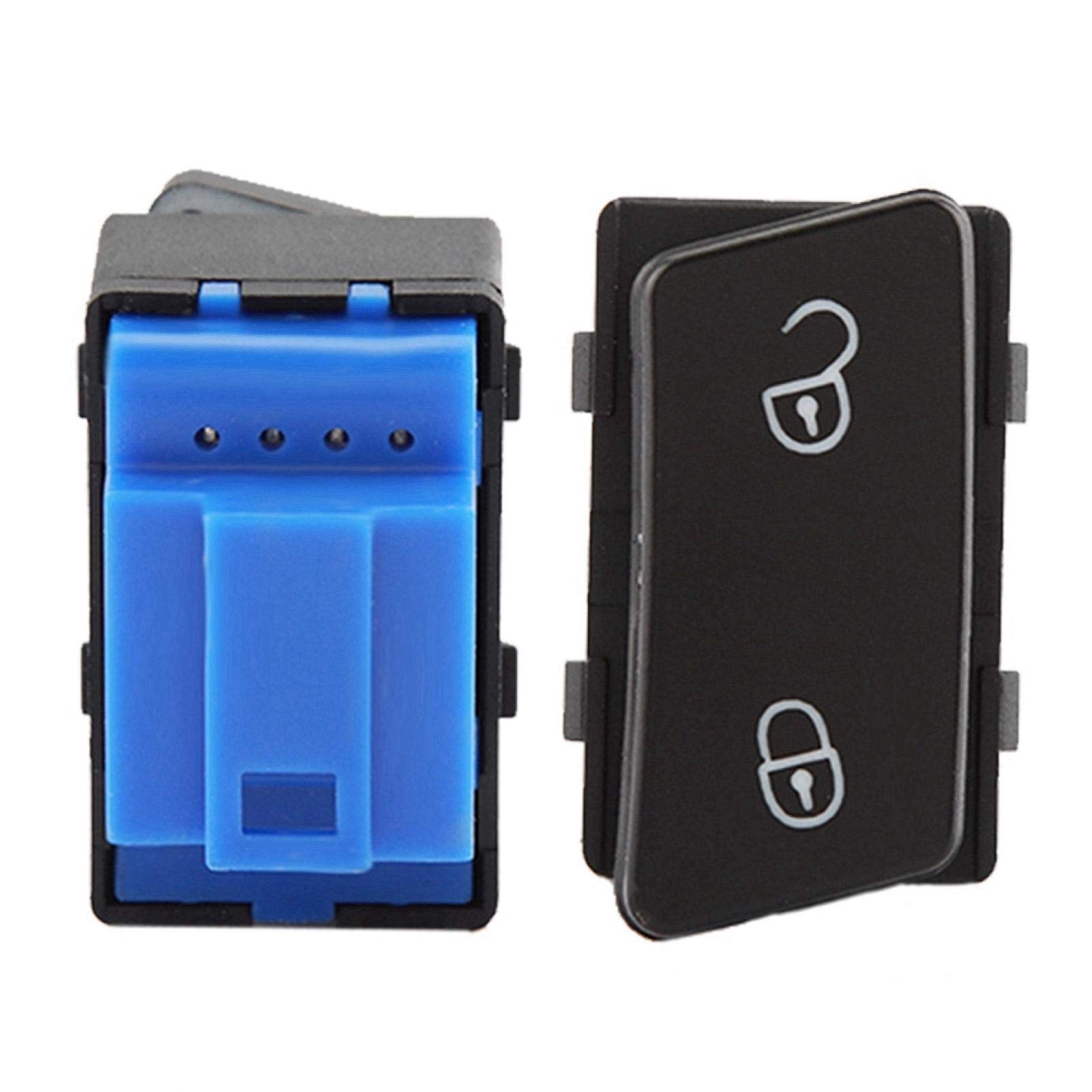 Coche Control remoto universal Kit de bloqueo de la puerta central Bloqueo central de la puerta Botón de control del interruptor de desbloqueo para 1T0962125B