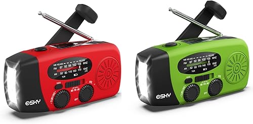 Esky Radio de emergencia rojo y verde
