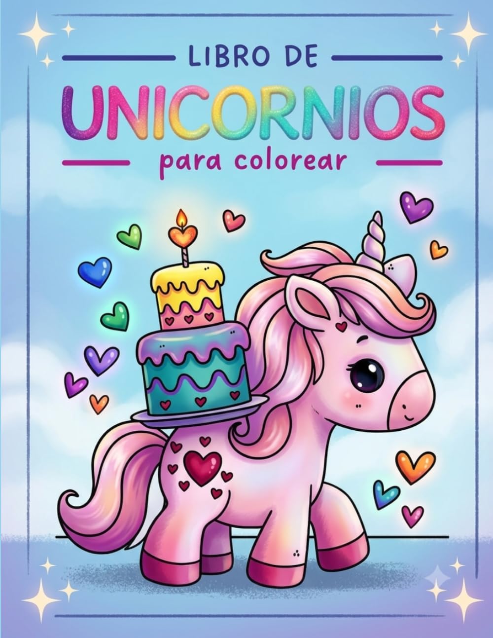 Unicornios Mágicos para Colorear: Libro de colorear con dibujos grandes y simples para niños pequeños (Libros infantiles didácticos)