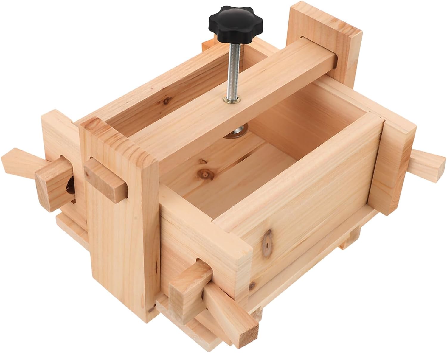 Baluue Tofu Maker Mold Box 13x17x9.5cm Wooden Bean Curd Press for Homemade Tofu and Cheese Removable Suitable